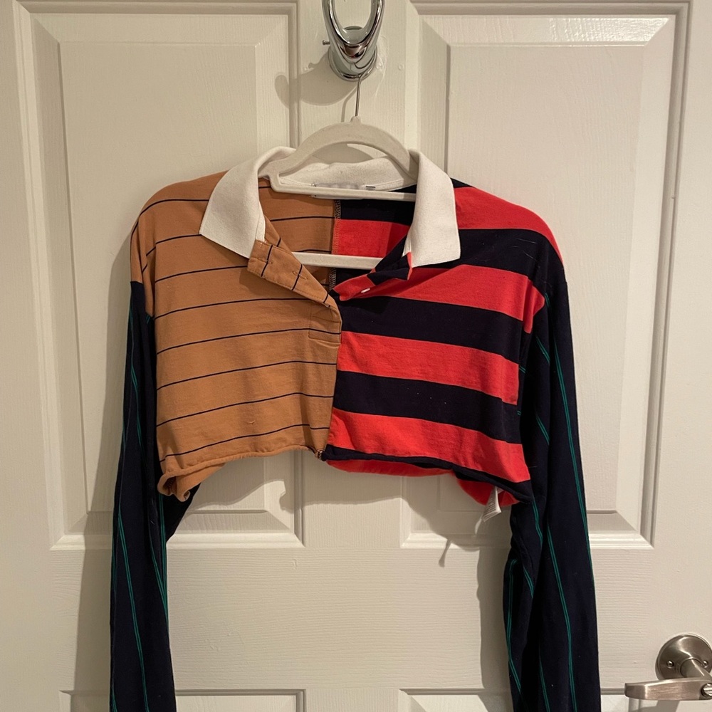 Adika cropped patchwork style long sleeve